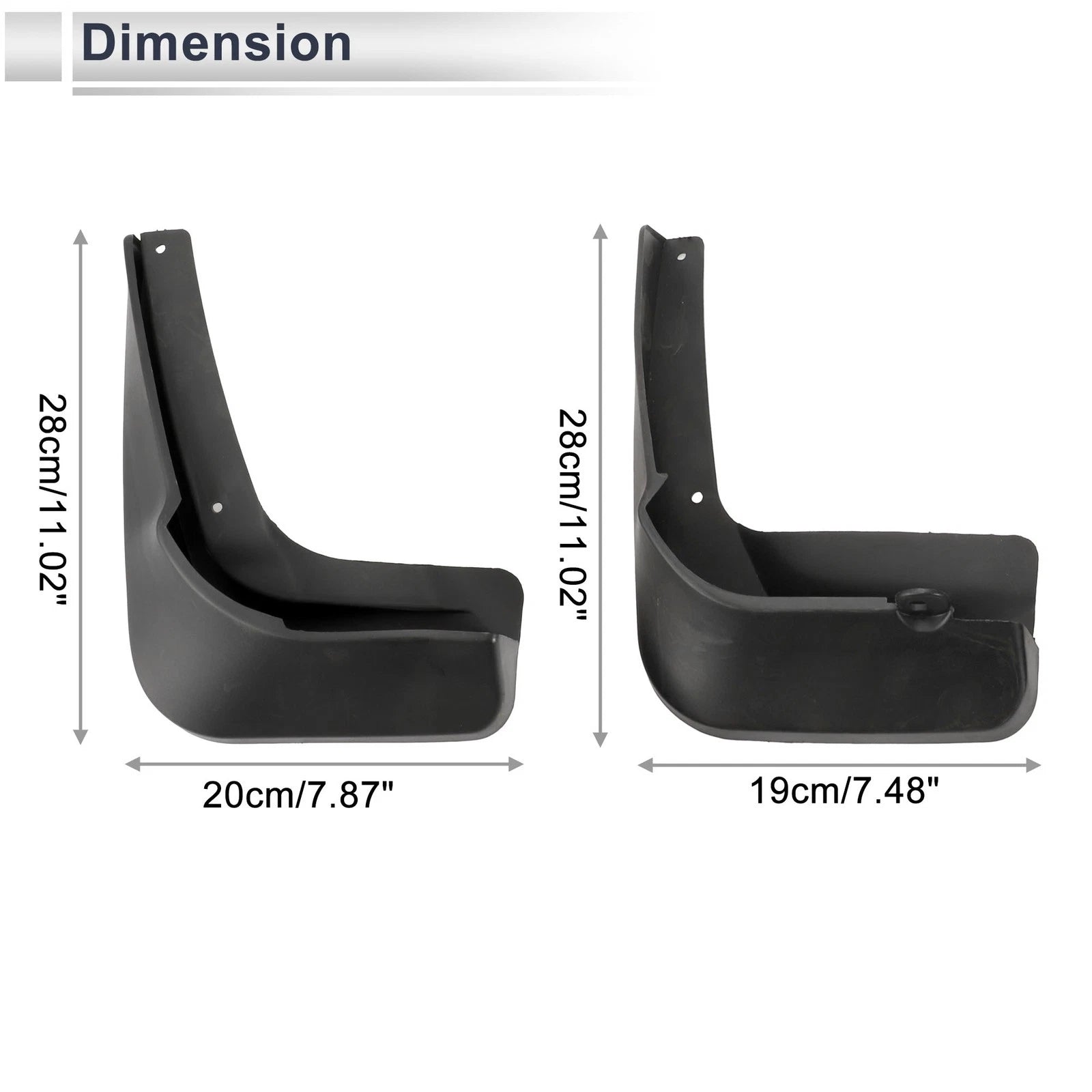 Set of 2 Mud Flaps Splash Guards for Audi A4 (2013–2017)