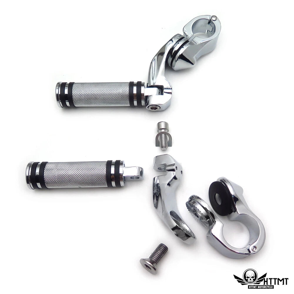 Chrome 2.5" Short Foot Peg Kit for Harley Davidson SuperLow 1200T (2014–2017)