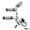 Chrome 2.5" Short Foot Peg Kit for Harley Davidson SuperLow 1200T (2014–2017)