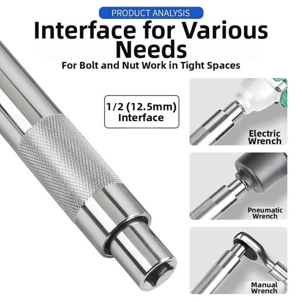 12 Inch Ratchet 1/2 Inch Drive for Tight Spaces (Efficient Nut & Bolt Operations)