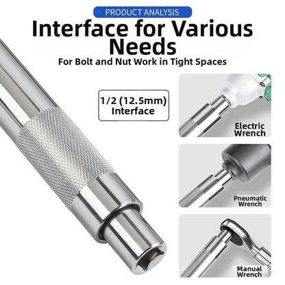 12 Inch Ratchet 1/2 Inch Drive for Tight Spaces (Efficient Nut & Bolt Operations)
