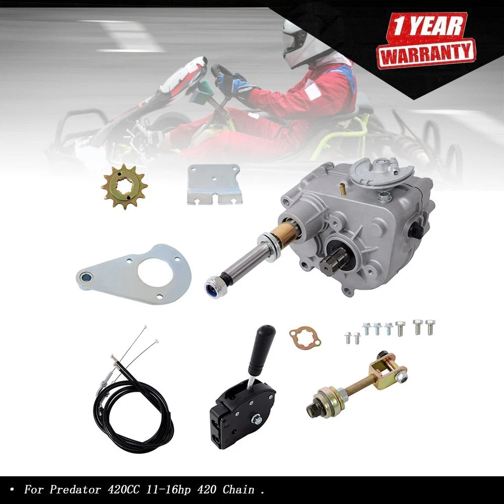 Forward Reverse Gearbox for Predator 420CC 11-16hp (530 Chain Go Kart)