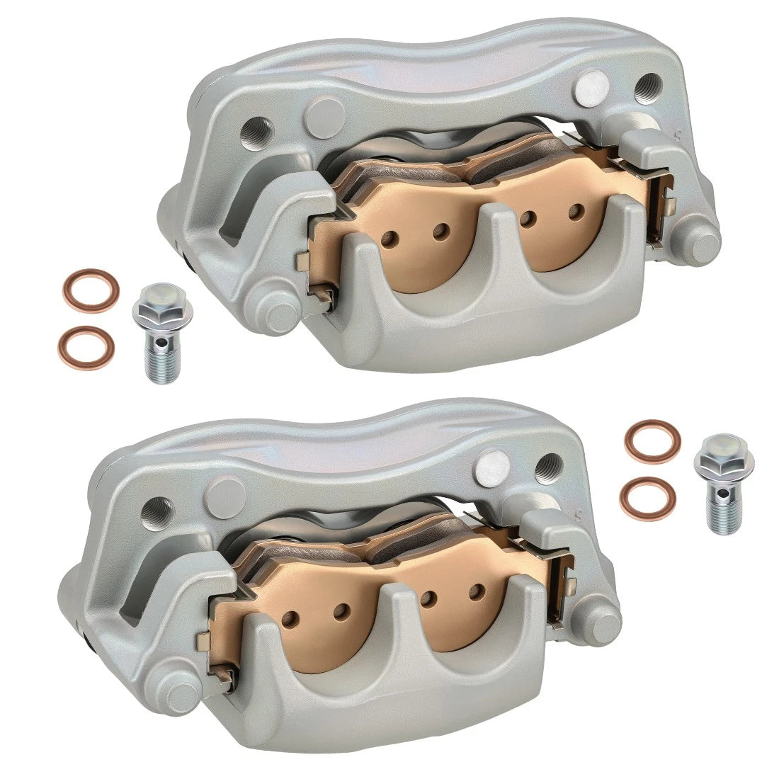 Set of 2 Rear Left + Right Brake Calipers w/Pads for Yamaha YXZ1000R (2016–2024) 2HC-2580V
