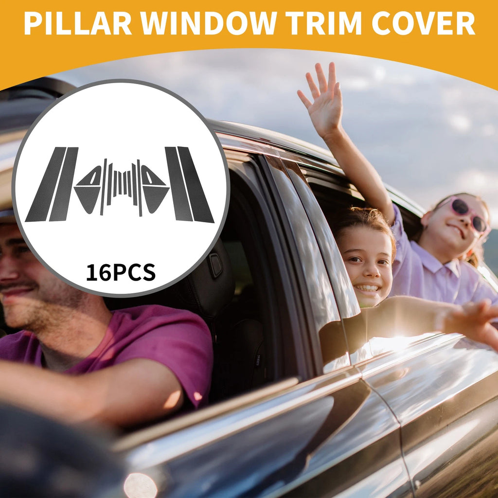 16 Pcs Door Pillar Window Trim Replacement for Toyota Corolla (2014–2019)
