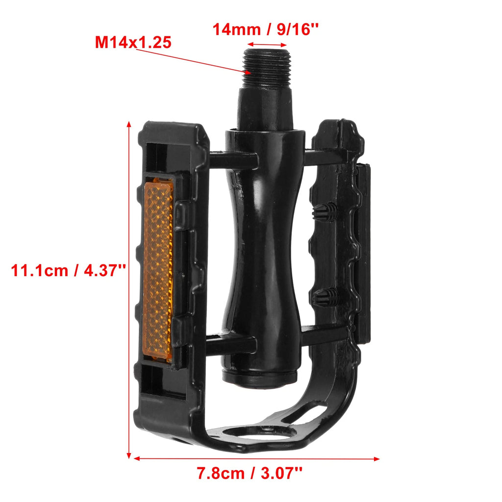 Non Slip Bicycle Pedals 9/16 Platform Replacement for Black Pair (1970–1970)