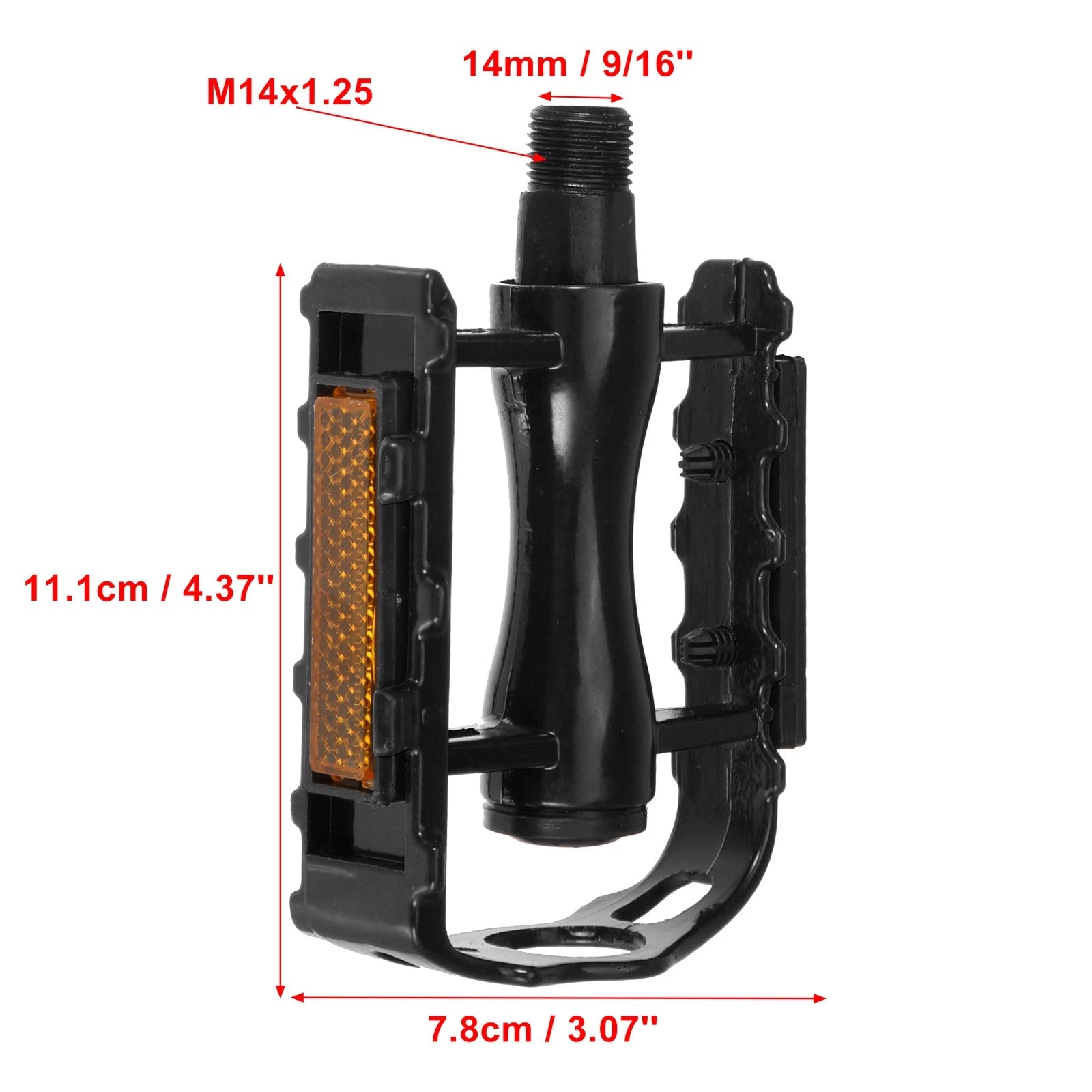 Non Slip Bicycle Pedals 9/16 Platform Replacement for Black Pair (1970–1970)