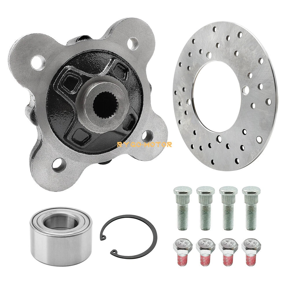 Rear Wheel Hub Bearing Studs Brake Rotor Kit for Polaris Brutus HD (2013–2018)