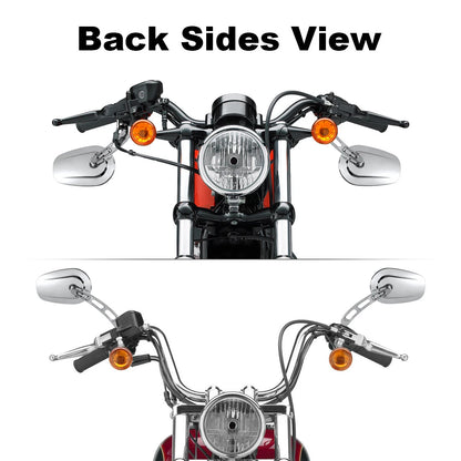 Chrome Rearview Mirrors for Harley Dyna FXDB (2006–2017)