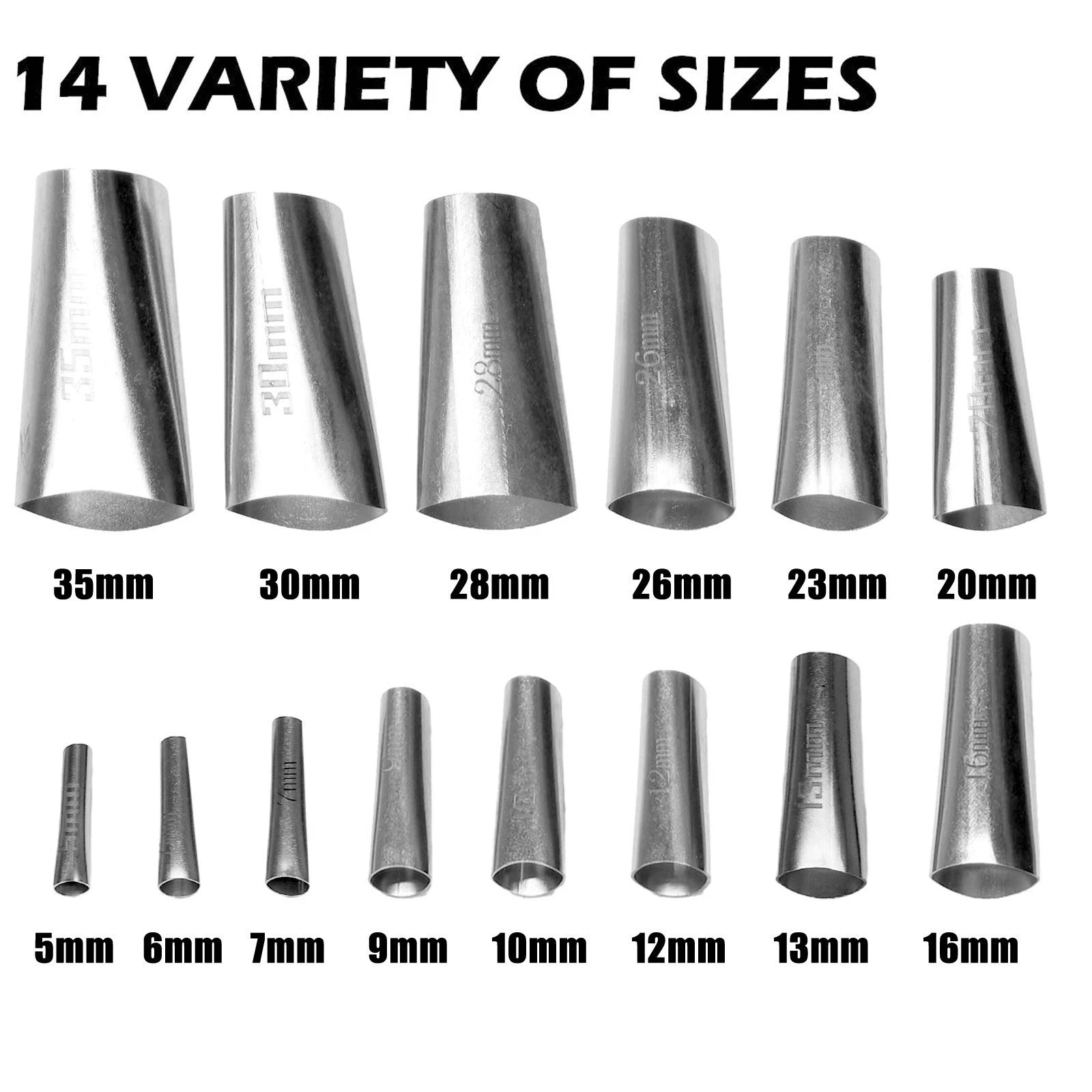 14X Stainless Steel Caulking Nozzle Applicator Tool for Universal Use