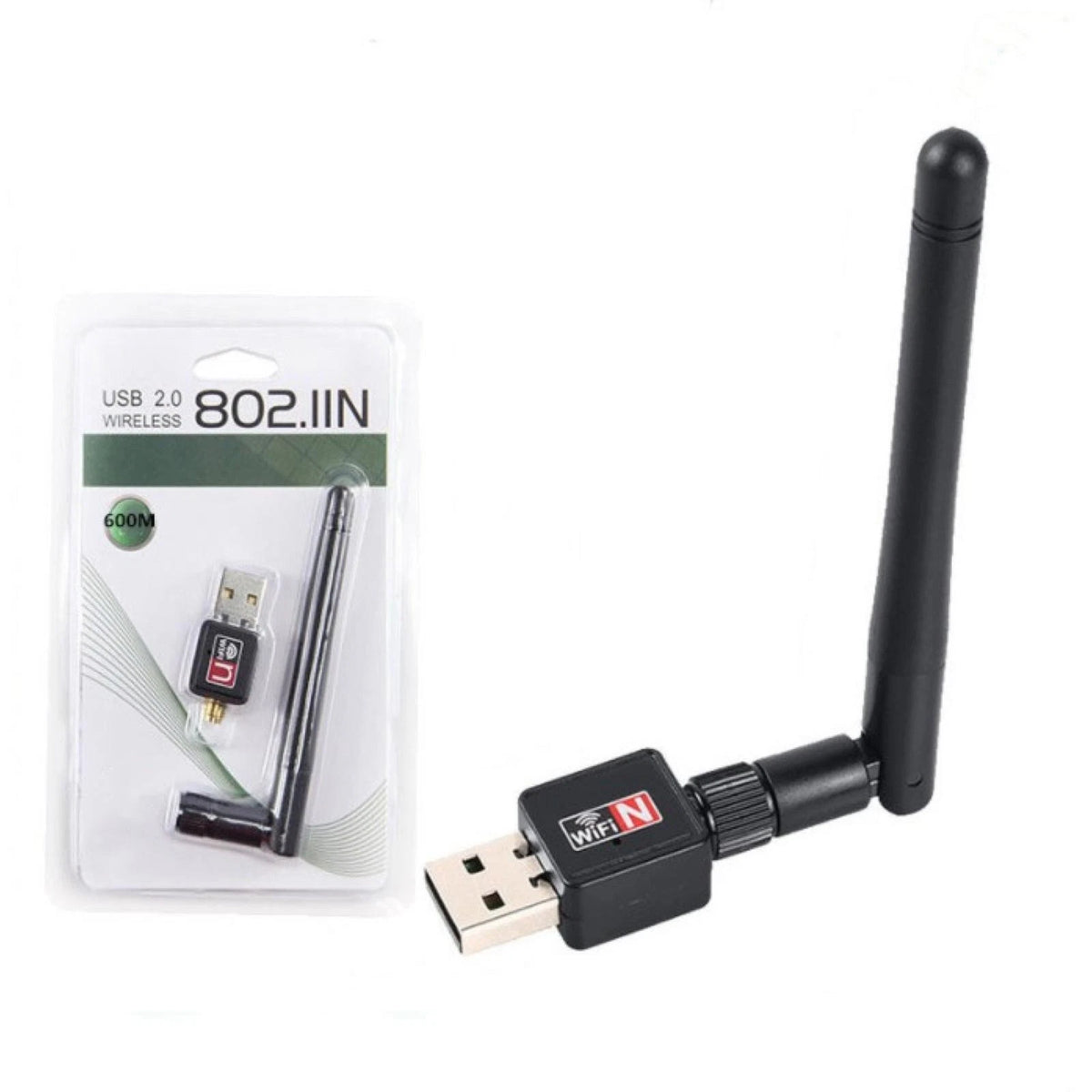 Wireless USB 2.0 WiFi Antenna Adapter 600Mbps (Universal)