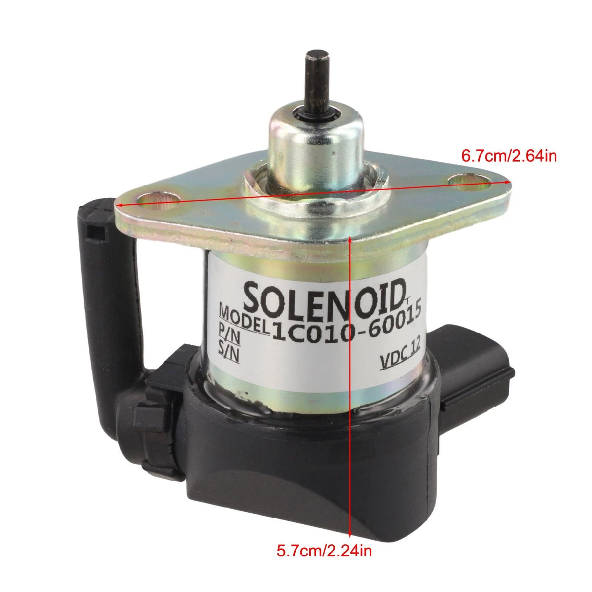 12V Fuel Shutoff Solenoid Valve for Kubota M95X M96