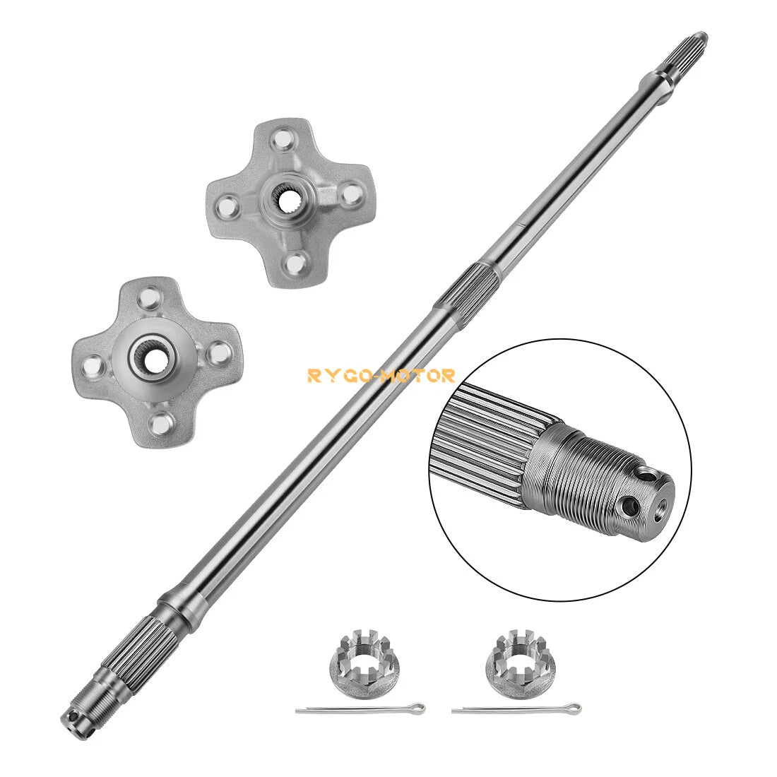 Rear Axle Wheel Shaft w/Hubs for Honda Foreman Rubicon 500 (2009–2011)