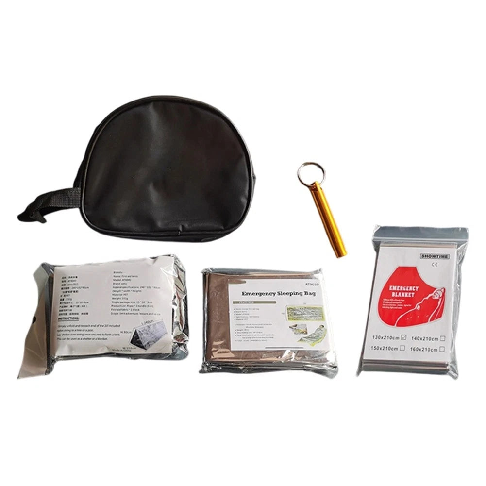 Survival Blanket Set for Outdoor Adventures (Thermal Reflective Protection)