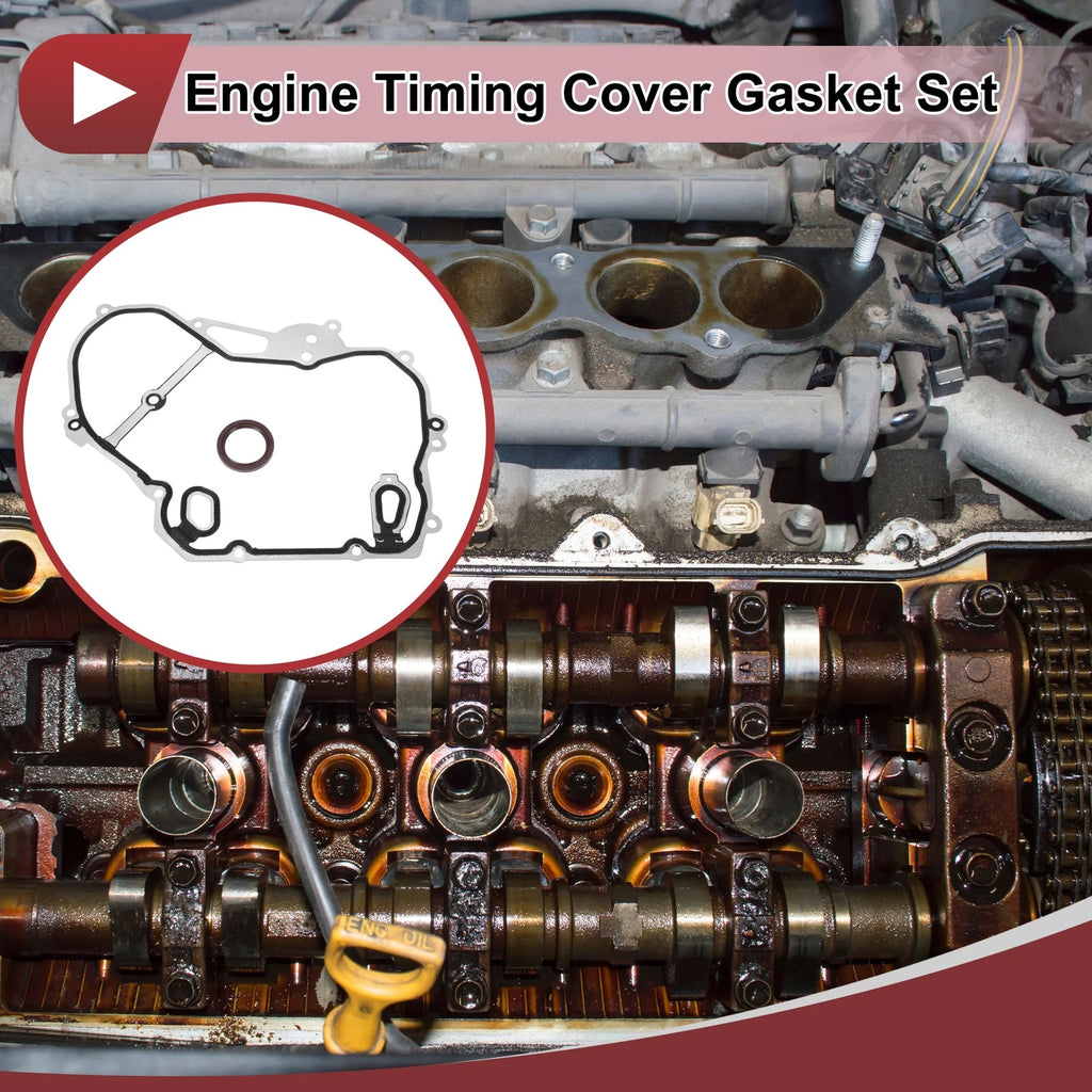 Engine Timing Cover Gasket Set Replacement for Chevrolet 2.0L 2.2L 2.4L (2009–2019)
