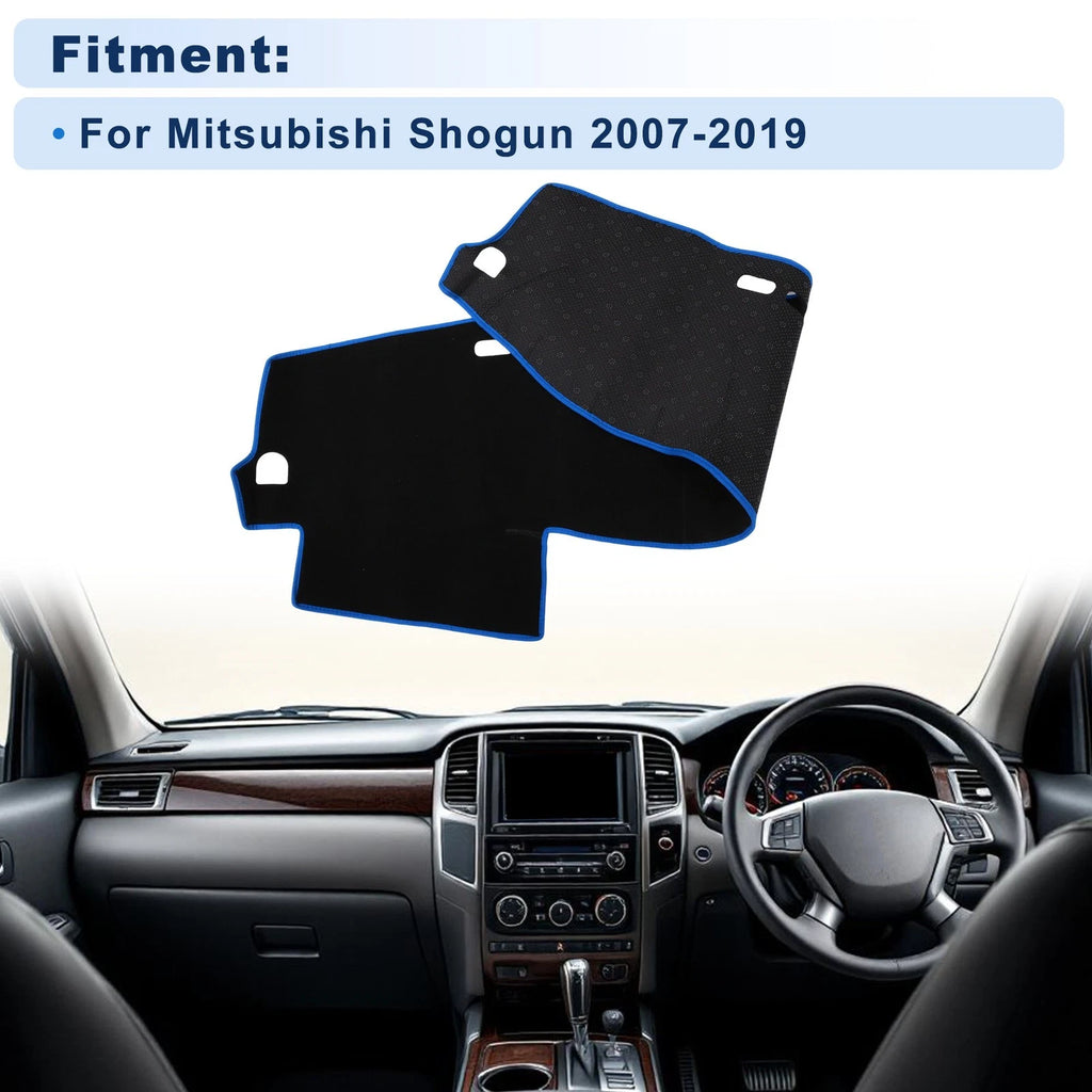 Dash Cover for Mitsubishi Shogun 1 Set Black With Blue Edge (2007–2019)