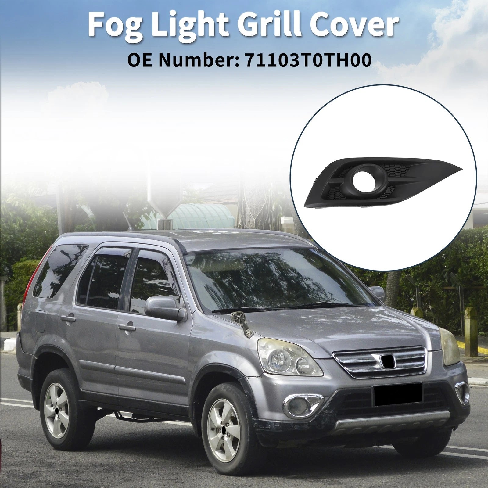 Car Front Right Fog Light Grill Replacement for Honda CRV (2012–2014)