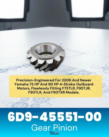 Gear Pinion 13T for Yamaha Outboard 75-90 HP (6D9-45551-00)