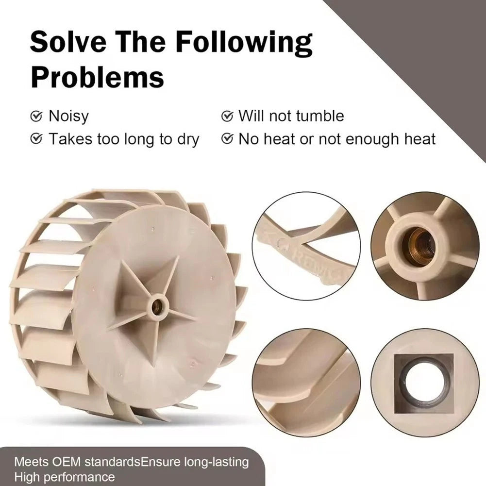 Dryer Blower Wheel Replacement for WP697772, PS384381, W10874014