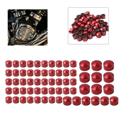 2X Engine Topper Bolt Caps CNC Red for Harley Heritage Softail FLST (2000–2006)