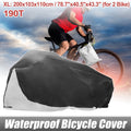Waterproof Bicycle Cover XL Protector for 2 Bikes for Road Bike (Silver)
