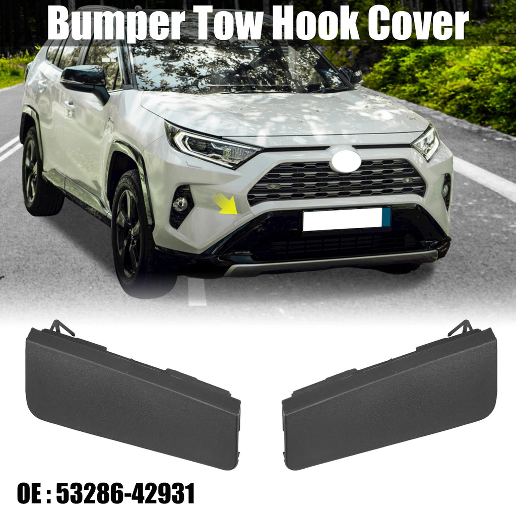 Tow Hook Cover Front Pair Replacement for Toyota RAV4 (2013–2018)