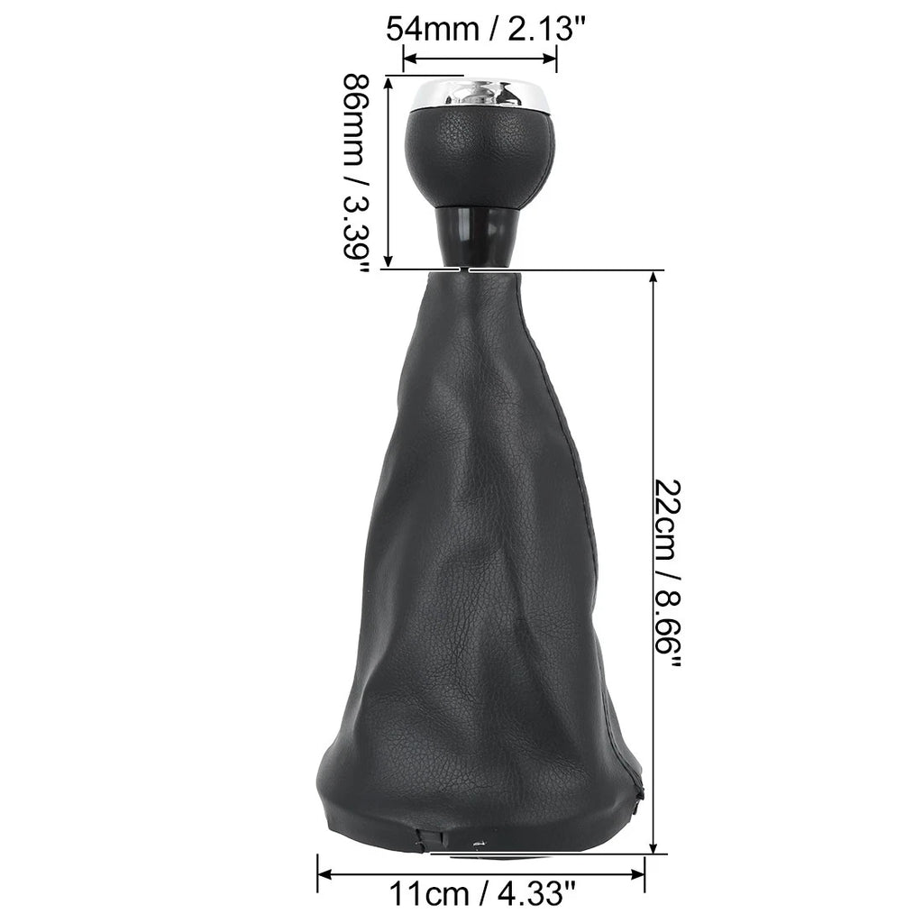 6 Speed Gear Shift Knob Gaiter Boot Covers Kit for BMW Mini (0.59in Hole)