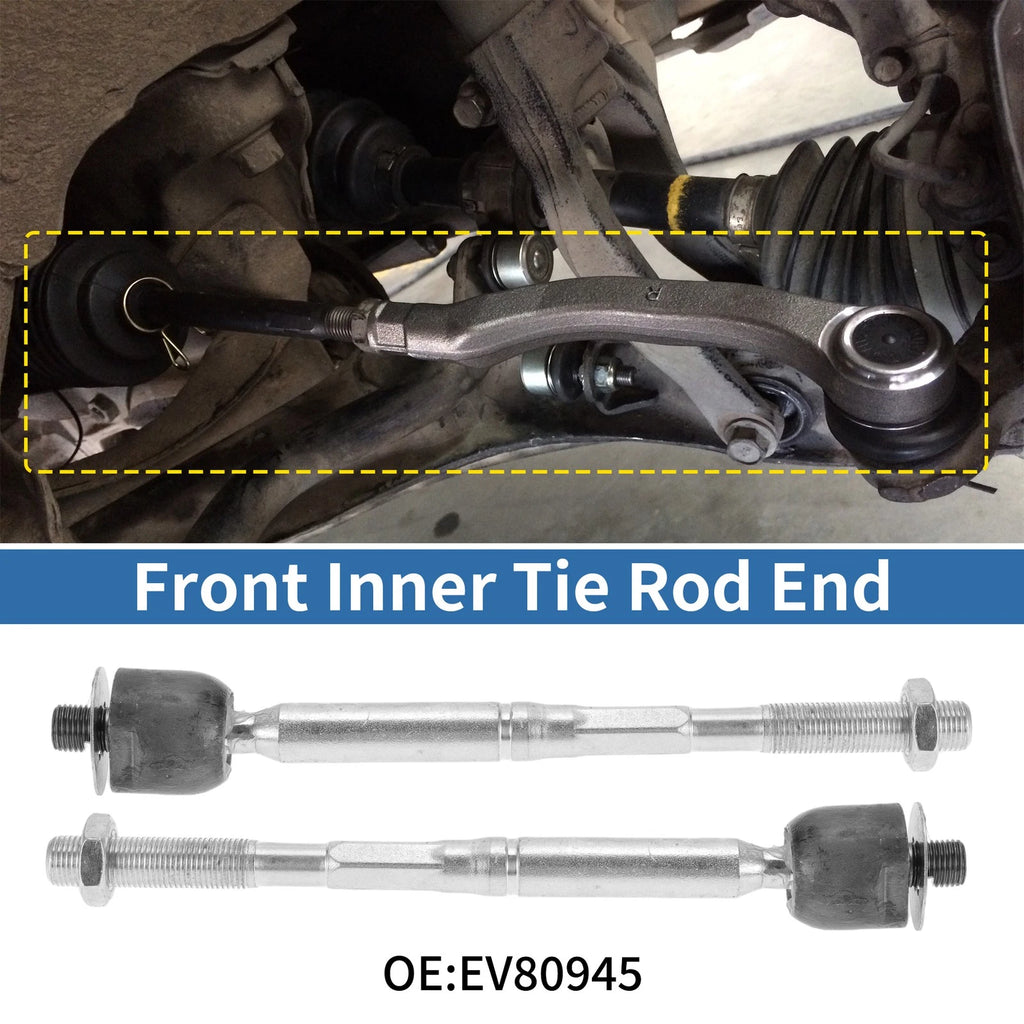2 Pcs Front Inner Tie Rod End Link Replacement for Toyota Highlander (2005–2014)