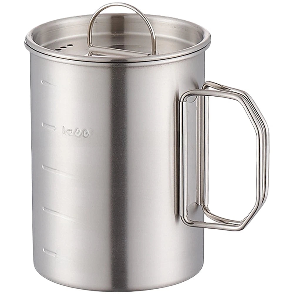 304 SS Travel Mug 500ml with Secure Lid and Internal Scale