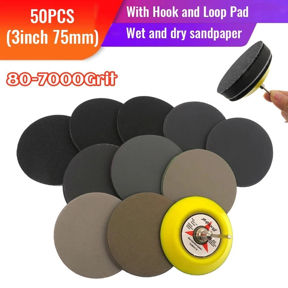 50pcs Sanding Disc 3 Inch for Wood Use (75mm)