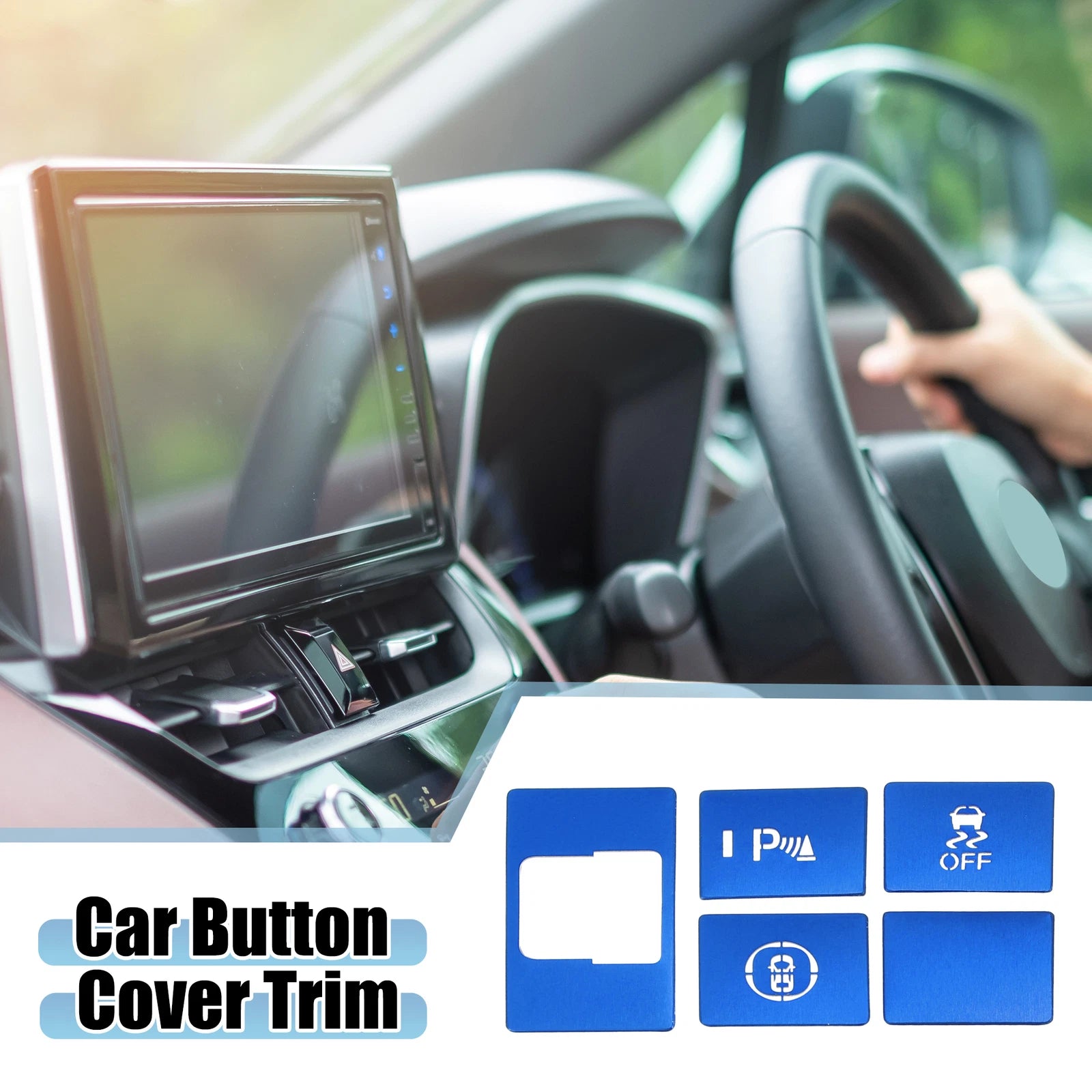 5pcs Parking Sensor Panel Button Cover Trim for Honda Civic (2022–2023)