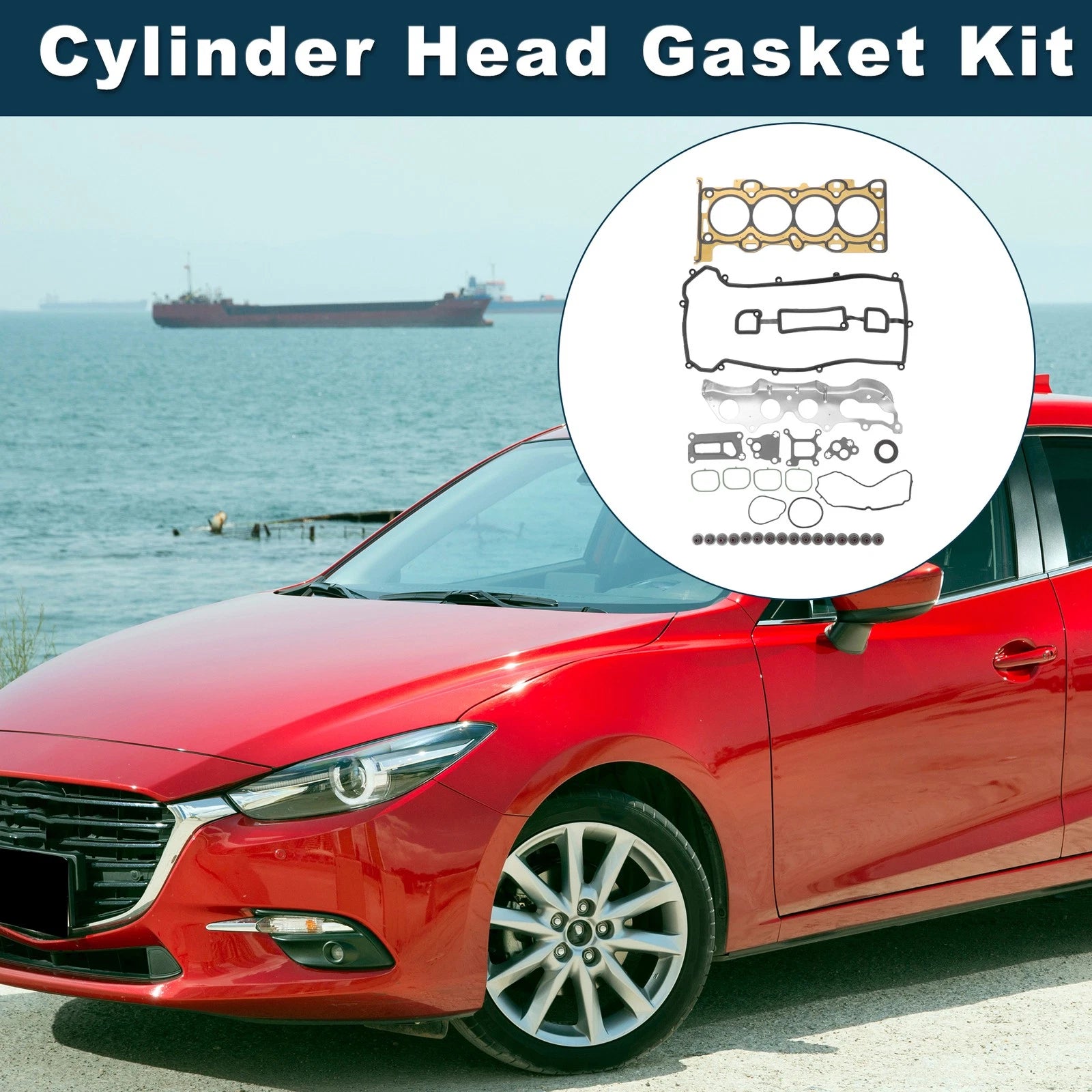 Cylinder Head Gasket Kit Replacement for Mazda 2.3L L3 Engine (2002–2012)