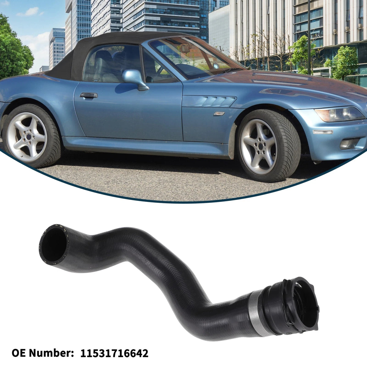 Radiator Hose for BMW Z3 (E36) 2.0 (1999–2001) No. 11531716642
