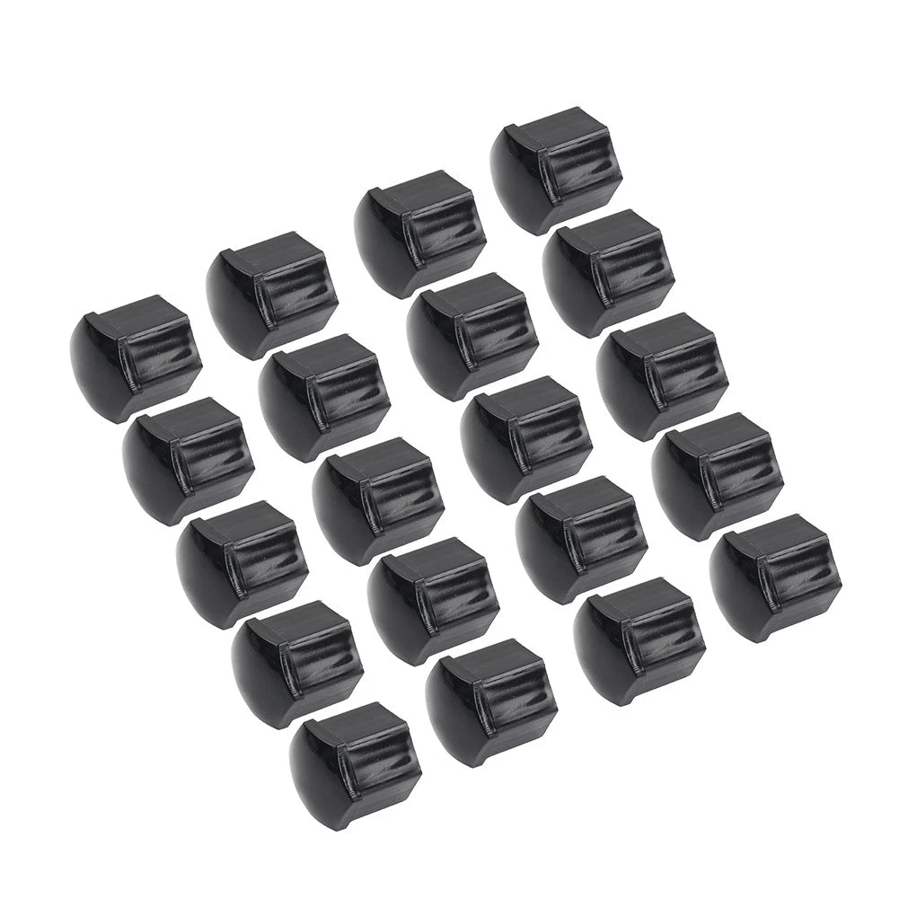 20Pcs 19mm Black Wheel Lug Nut Bolt Cover Caps with Tool for Universal Fit