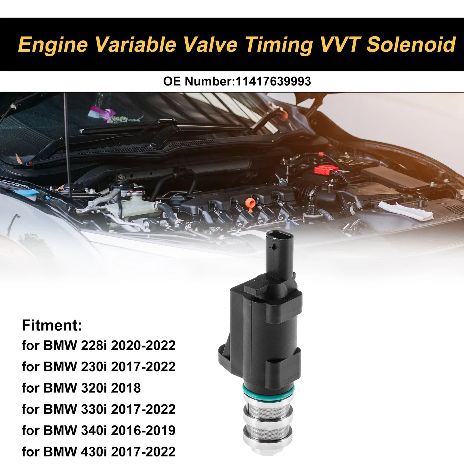 Engine VVT Solenoid Variable Valve Timing Replacement for BMW 228i (2020–2022)