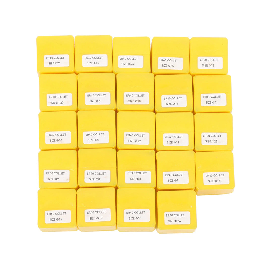 24Pcs ER40 Collet Set for Metric Size (Precision Spring Clamping)