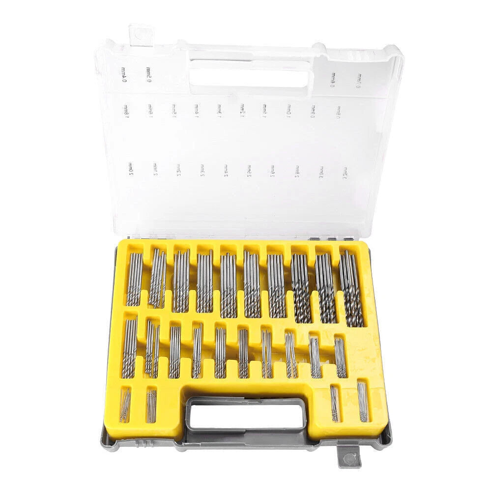 150Pcs 0.4-3.2mm Mini Twist Drill Bit With Case Micro Power High Speed Steel Set