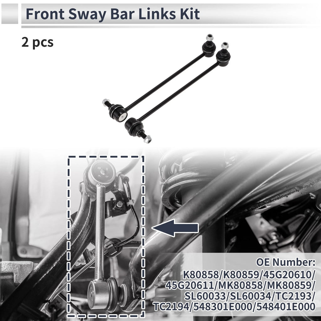 Front Stabilizer Bar Links Replacement for Hyundai Accent 1.6L (2006–2010)