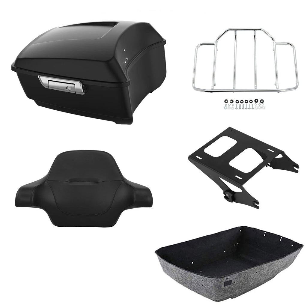 Matte Black Trunk Backrest Rack Mount for Harley Electra Glide (2014–2026)