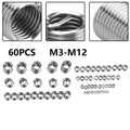 60pcs Thread Repair Insert Accessories M3-M12 for Automotive Applications