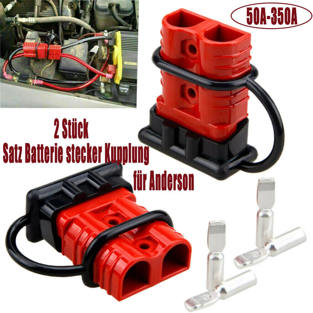 2X Battery Plug Coupling 50A-350A for Anderson Power Connection