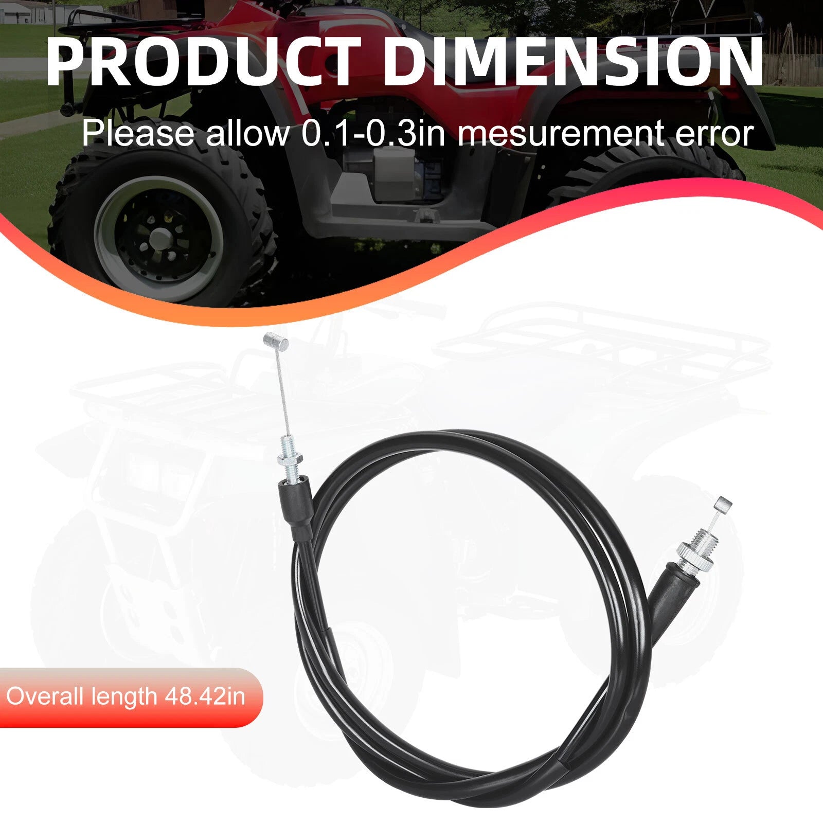 Throttle Cable for Honda Foreman 450 TRX450 S/ES/FE/FM (1998–2004)