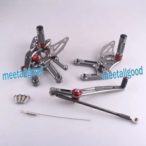 Adjustable Footpeg Rearsets for Yamaha YZF R6 (2006–2016) - Grey