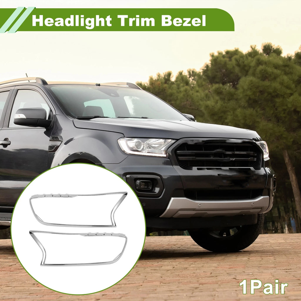 Pair Headlight Trim Bezel for Ford Ranger (2015–2021)