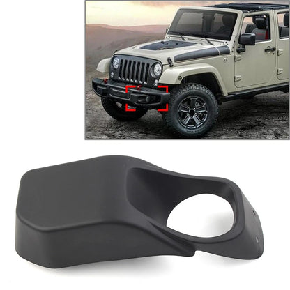 Left Side Front Bumpe Fog Light Lamp Bezels Black For Jeep Wrangler 2013 - 2017