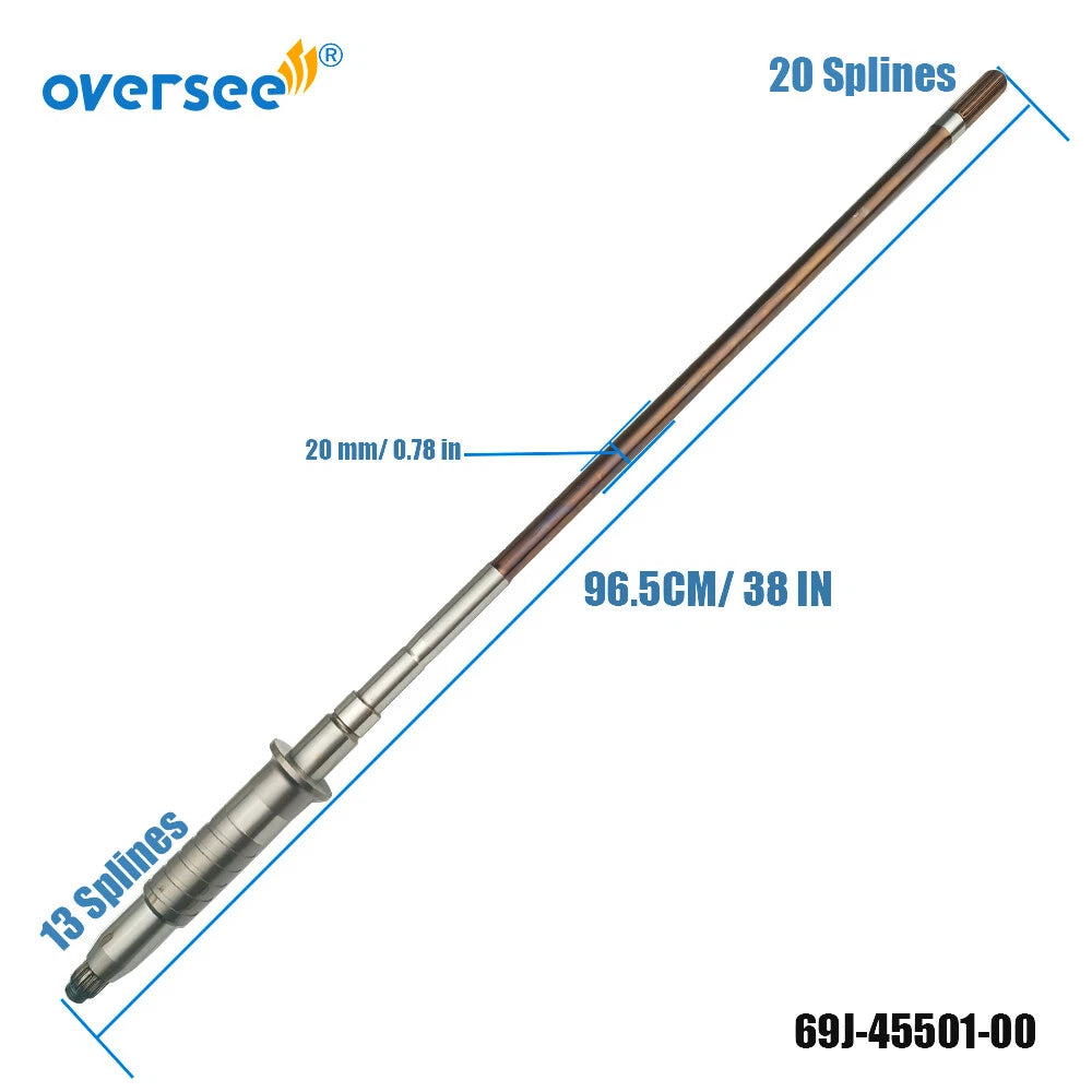 Drive Shaft X Size for Yamaha 4T Outboard (200-225HP, F200TXR, F225XA)