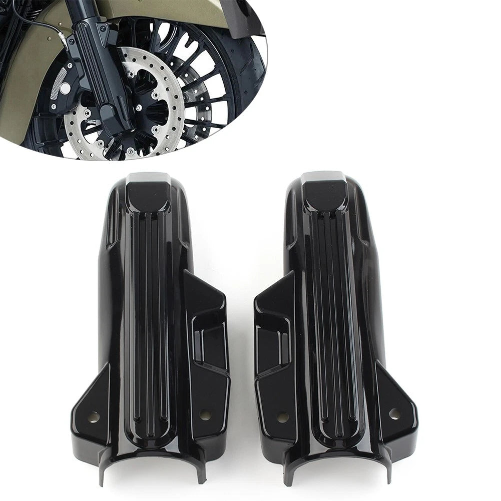 Lower Fork Covers for Harley FLHR Electra Glide Road King (2014–2021) Pair Black
