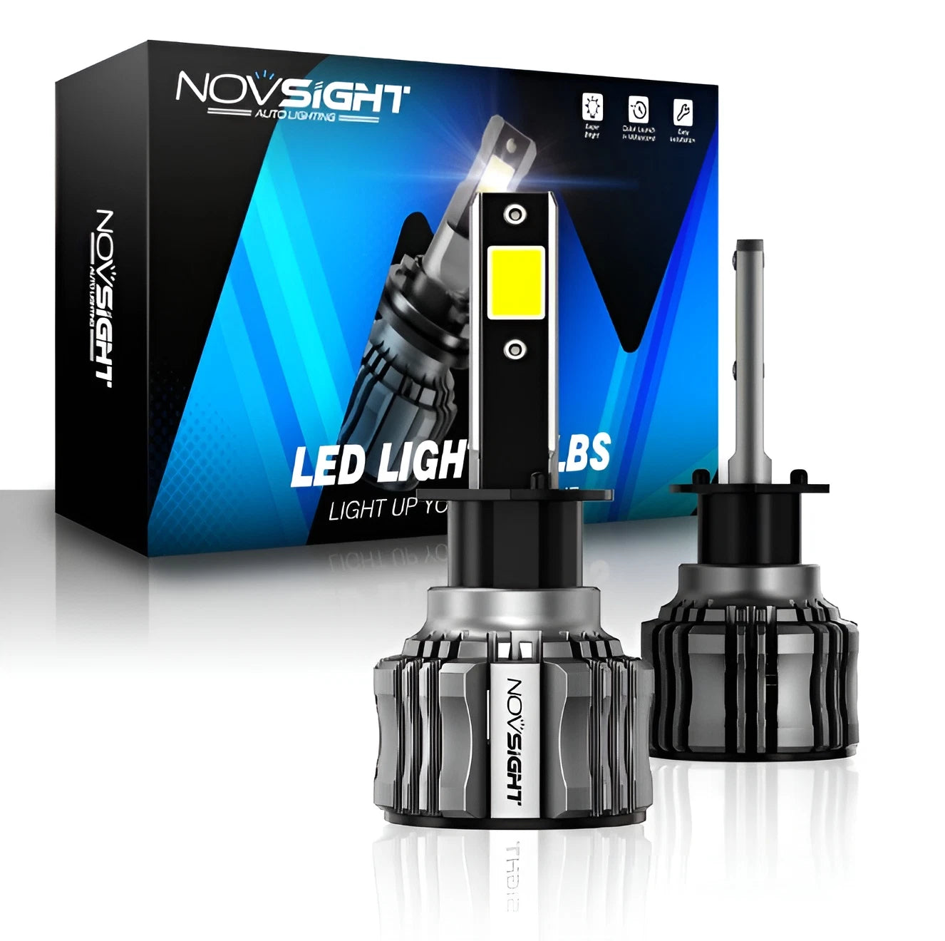2X H1 LED Headlight Bulb Conversion Kit for