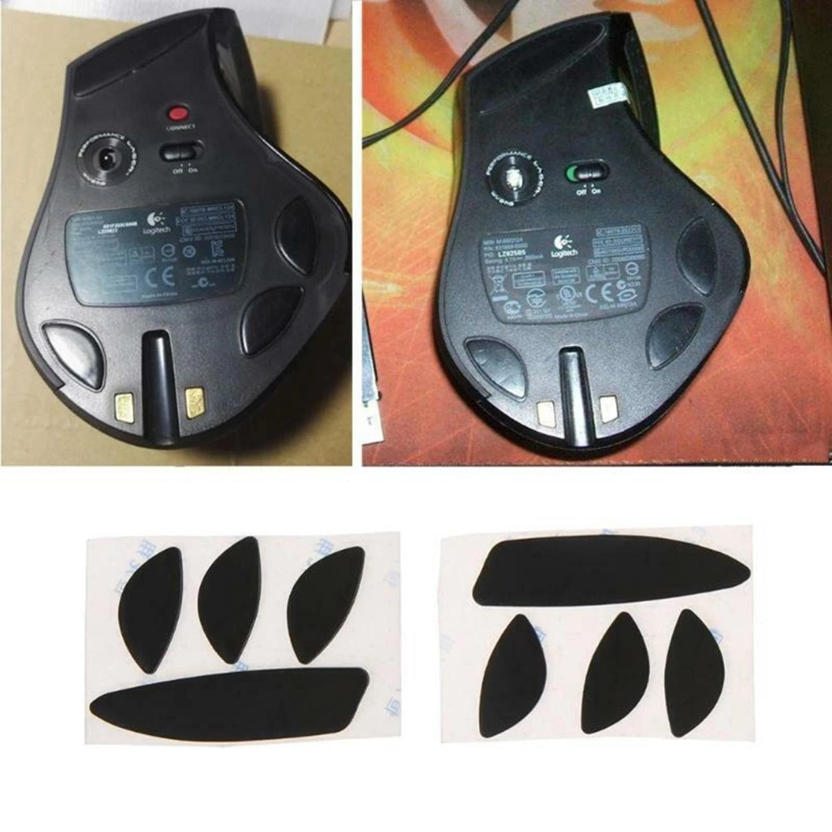 2Pcs PTFE Mouse Skates for Logitech MX Revolution (D)