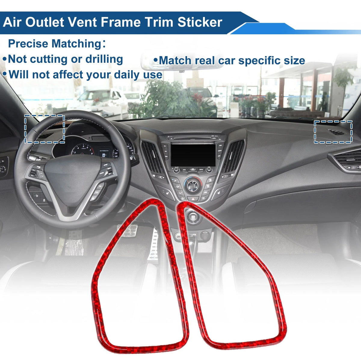 Air Condition Outlet Vent Trim Cover Frame for Hyundai Veloster (2012–2017)