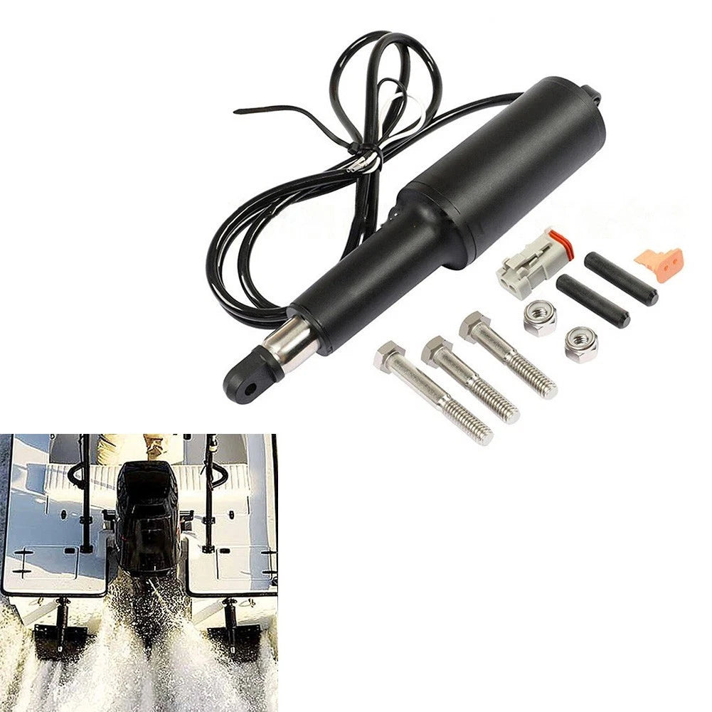 Boat Trim Tab Actuator with 225 Inch Str and 516 Inch Hardware Kit